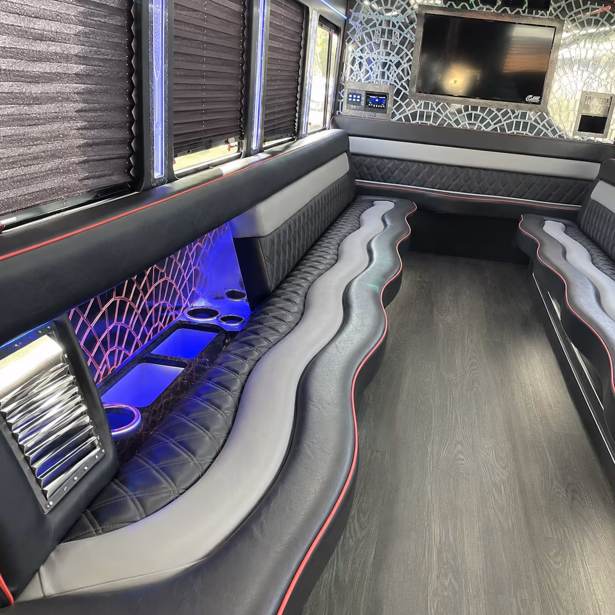 North Las Vegas Private Event Transportation party bus exterior