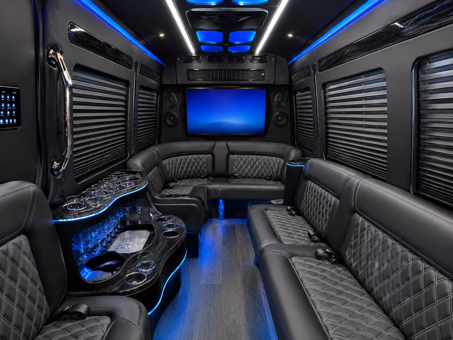 North Las Vegas School Event Transportation party bus exterior