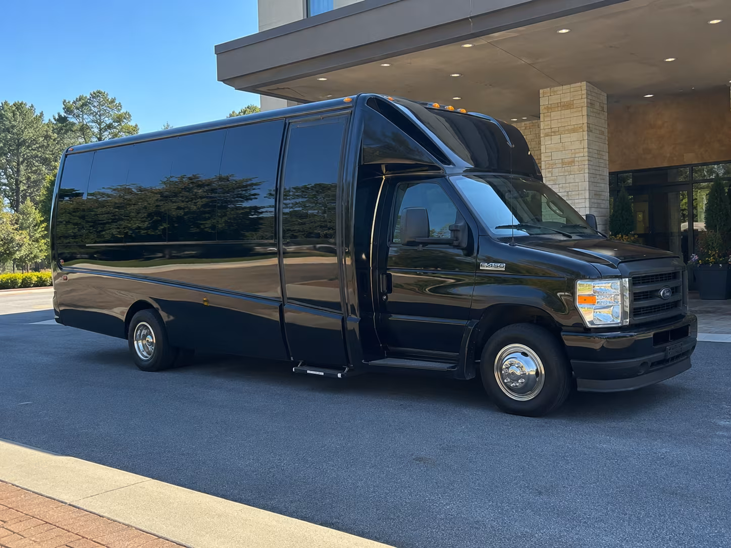 North Las Vegas School Event Transportation party bus exterior