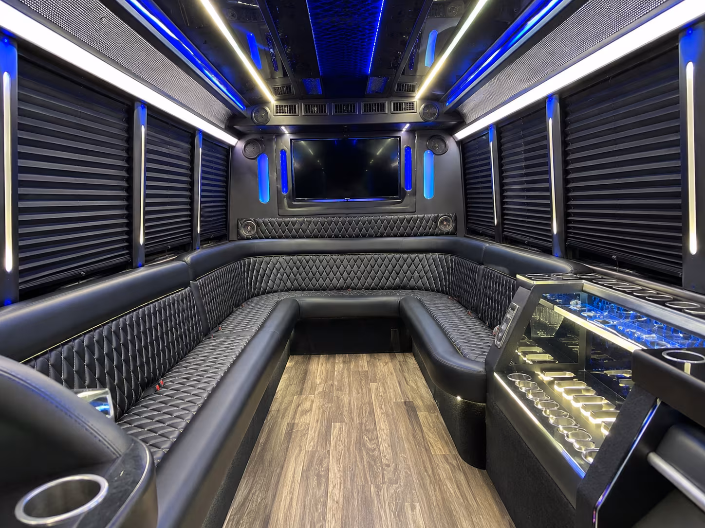 North Las Vegas Sporting Event Transportation party bus exterior