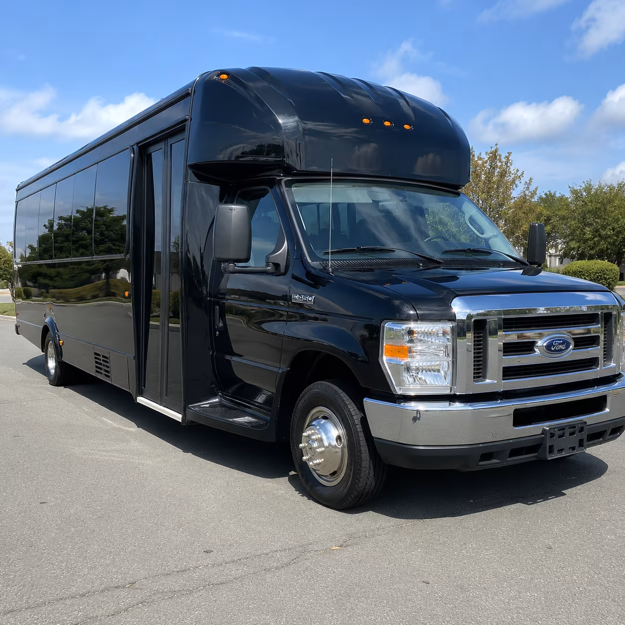 North Las Vegas Wedding Transportation party bus exterior