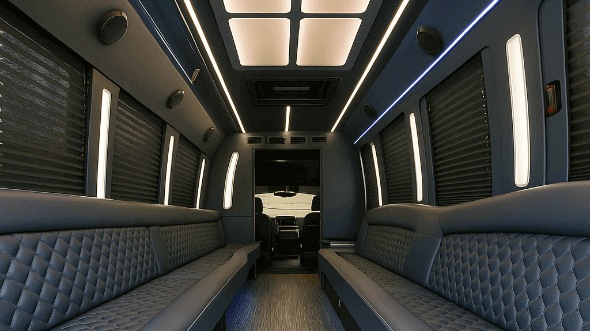 20 passenger party bus interior