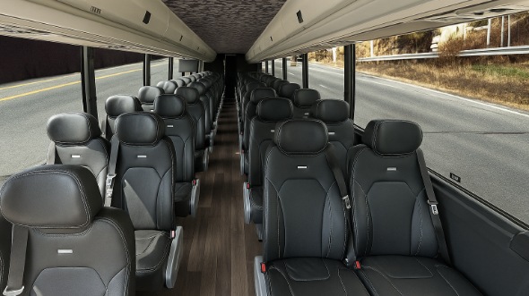 Interior of Charter Bus Company North Las Vegas's 25 Passenger Mini Bus in North Las Vegas