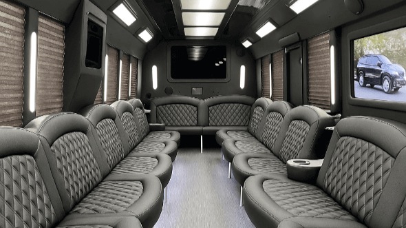 Interior of Charter Bus Company Enterprise's 25 Passenger Party Bus in Enterprise