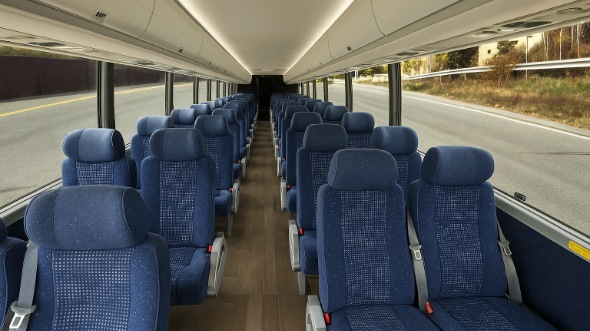 Interior of Charter Bus Company North Las Vegas's 28 Passenger Minibus in North Las Vegas