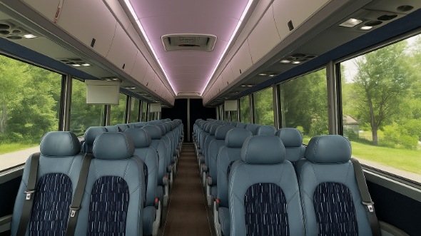 Interior of Charter Bus Company North Las Vegas's 30 Passenger Minibus in North Las Vegas