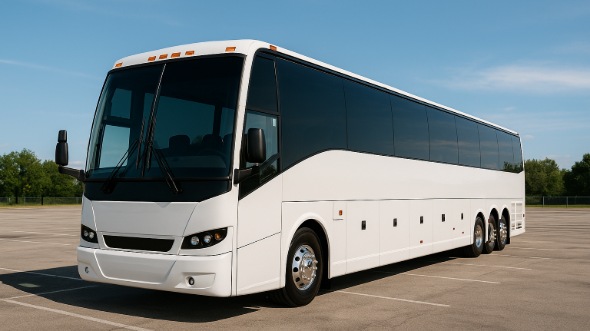 Exterior of Charter Bus Company North Las Vegas's 46 Passenger Charter Bus in North Las Vegas