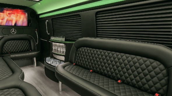 north las vegas 14 passenger sprinter limousine interior