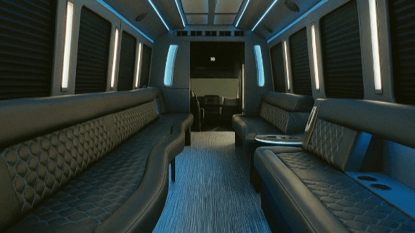 north las vegas 25 passenger party bus interior