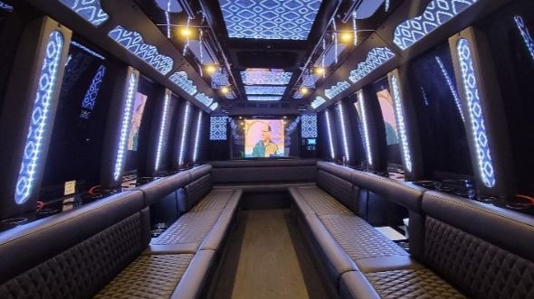 north las vegas 50 passenger party bus interior
